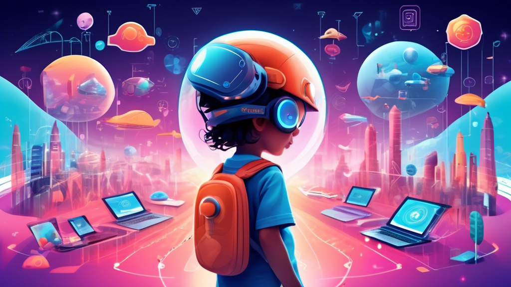 Create an image that captures the essence of The Future of COPPA Online: Trends and Developments in Children