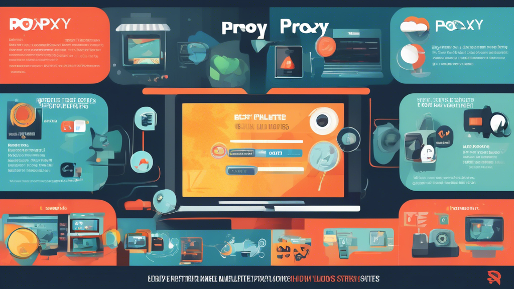 Create an infographic-style image that showcases the criteria for selecting the best proxy sites for streaming videos. Include visual elements such as icons representing speed, reliability, security, and ease of use with a title that says 