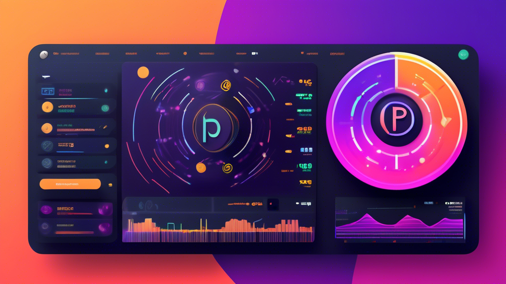 A sleek, modern interface of the P2PB2B cryptocurrency trading platform, showcasing its intuitive and user-friendly design. The image should highlight advanced security features with a shield icon, a diverse range of cryptocurrency icons, and sophisticated trading tools and analytical graphs. The backdrop should convey a sense of digital innovation and security.