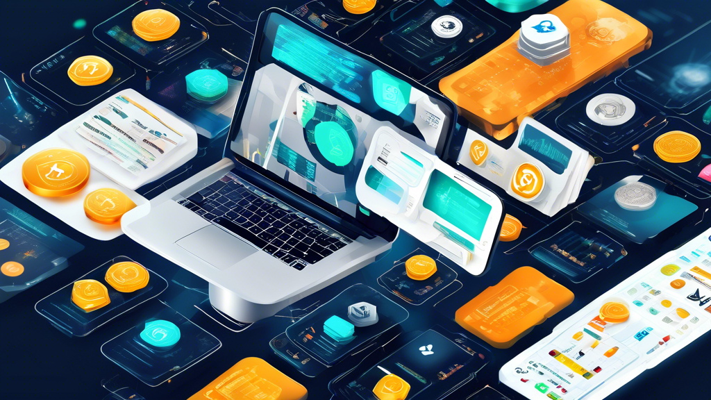 Create an informative collage for an article titled The Best Automated Crypto Trading Platform for Investors. The image should feature visuals of various popular automated crypto trading platforms