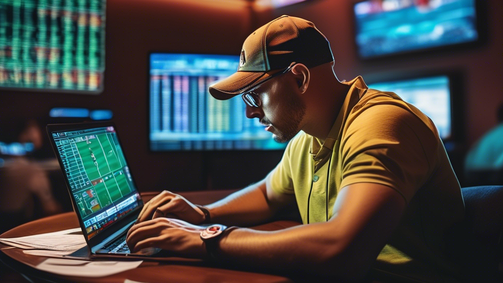 **DALL-E Prompt:** Create an image of a sports betting enthusiast sitting at a laptop, intently researching ways to maximize earnings from free sports bets. The scene should include vibrant visuals of popular sports icons like footballs, basketballs, and racing horses around the laptop, along with charts displaying betting odds. The background should feature a bulletin board filled with notes on betting strategies, tips, and promotions, symbolizing the planning process of converting free bets into real cash. The atmosphere should convey excitement and a sense of opportunity in the world of sports betting.