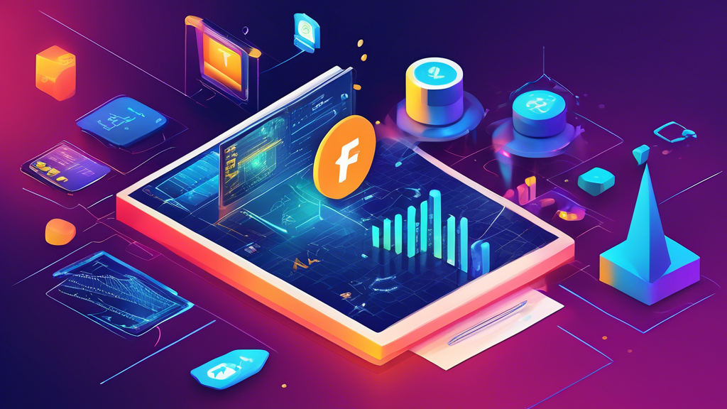 Create an image that visually represents the role of FTX in modern financial markets. Specifically, illustrate key innovations introduced by FTX, such as advanced trading platforms and cryptocurrency integration, and how they influence both traditional financial markets and digital assets. Include elements that highlight FTX’s presence, like its logo, and show interactions with other financial entities to depict collaboration and competition. Use modern, high-tech visuals to emphasize the innovative aspect of FTX in the finance industry.