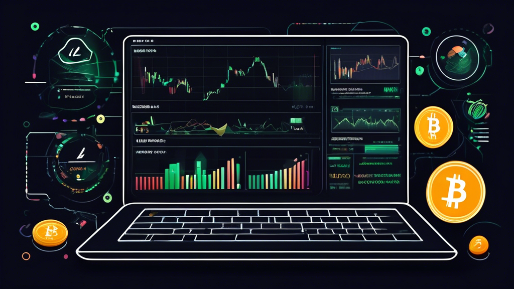 **DALL-E Prompt:** Create an informative and visually engaging image that illustrates various strategies for successful crypto trading on the Fidelity platform. Include elements such as charts representing market trends, a beginner trader analyzing data on a laptop, and icons symbolizing key trading strategies like buy low, sell high, risk management, and portfolio diversification. The background should have a sleek, modern feel, reminiscent of a financial trading environment, with Fidelity