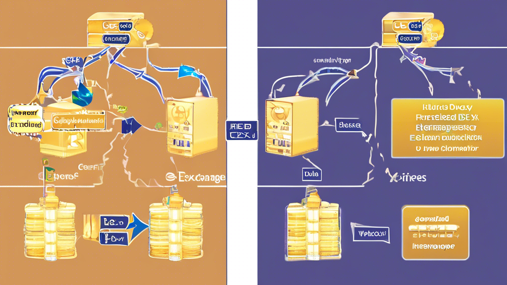 **Prompt for DALL-E:**

An illustrative comparison highlighting three types of virtual currency exchanges. On the left, a bustling hub labeled 