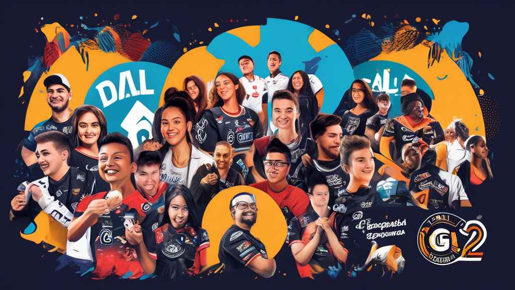 Prompt for DALL-E:

Create an image showcasing G2 Esports