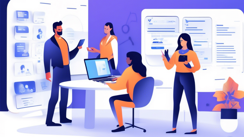 A detailed illustration showing the best practices for maintaining data privacy in online data collection. The image should feature three main concepts: regular data audits and assessments, employee training and awareness, and advanced security solutions. Depict a scene where data privacy experts are conducting a comprehensive audit around a large digital workspace, employees are participating in a training session with a knowledgeable instructor, and advanced security technologies such as AI-based threat detection and blockchain are visibly protecting data. The overall atmosphere should convey a sense of proactive vigilance and advanced technological proficiency.