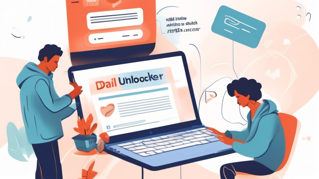 Prompt for DALL-E: 

An illustration showing the steps to using a website unblocker for unblocked access. The image should feature a sequence of three distinct scenes: 

1. A person choosing a website unblocker from a list on their computer screen.
2. The same person installing and setting up the website unblocker application on their laptop.
3. The person successfully accessing previously blocked websites, shown by a 
