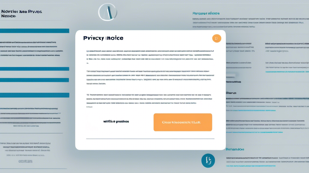 A detailed image showcasing a well-designed online privacy notice on a modern website interface. The notice is written in clear, easy-to-understand language and includes user-friendly features such as checkboxes for user consent, an updated timestamp, and prominent links for more information. The overall design exudes transparency and accessibility, with a layout that is visually appealing and easy to navigate.