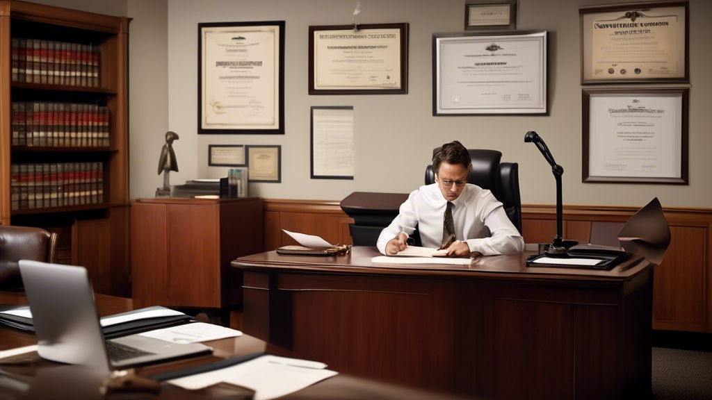 Create an image that captures the process of evaluating an injury law firm