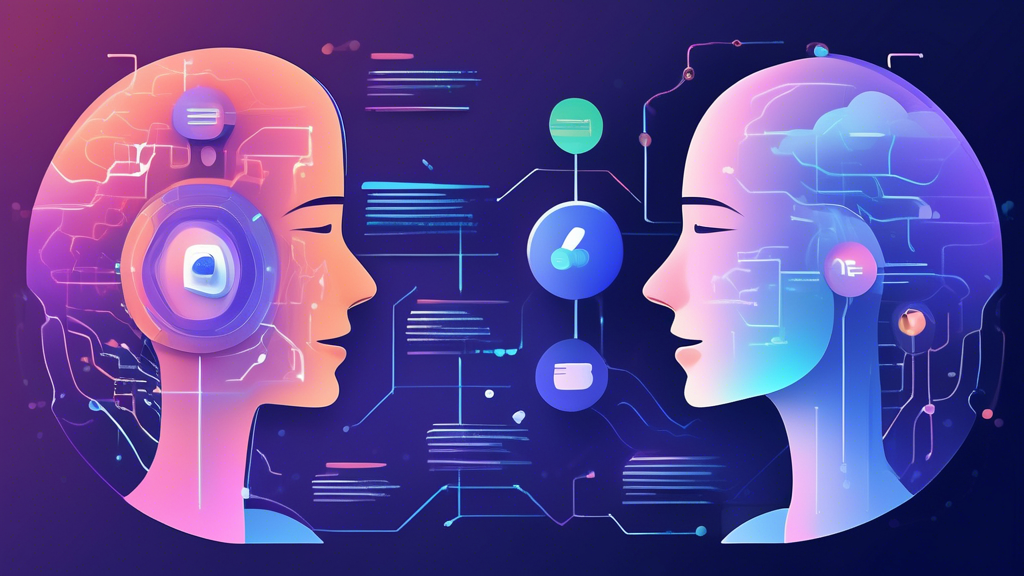 Create an image depicting the future of speech recognition technology. Showcase trends and projections in artificial intelligence and improved speech models, with a focus on Google Cloud Text-to-Speech. Highlight considerations of privacy and security, and depict potential challenges alongside innovative solutions. Integrate elements that emphasize advanced AI algorithms, futuristic interfaces, and secure data handling.