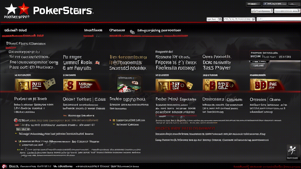 **DALL-E Prompt:** Create an engaging and informative image showcasing the key features of PokerStars UK, highlighting aspects like game diversity (including popular poker games like Texas Hold