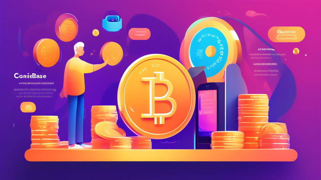 Create an image that showcases the significant advantages of a Coinbase IRA for retirement: A serene, futuristic retirement scene featuring diverse types of digital assets represented as physical coins, tax symbols showing saving benefits, and a mobile device illustrating flexibility and accessibility. Bright, hopeful colors, with an infographic-style layout, are highlighting the words Diversification, Tax Advantages, and Flexibility.