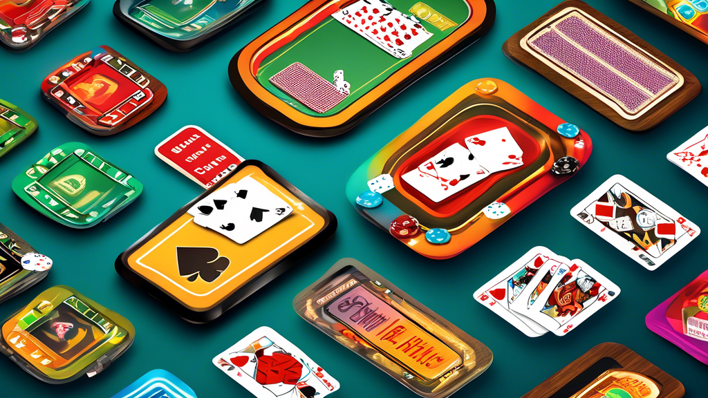 Create an illustration showcasing a vibrant digital collage of various online poker platforms, emphasizing their unique interfaces and user experiences. Include visuals of different poker games being played, such as Texas Hold
