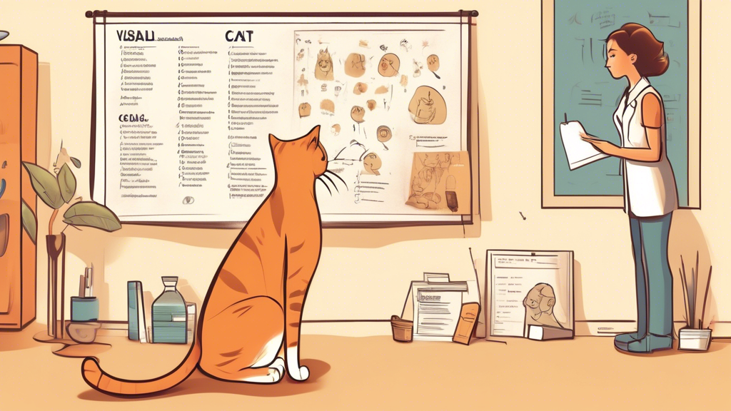 **DALL-E Prompt:** Create an informative and visually engaging illustration that depicts a concerned cat owner seeking professional help for their cat