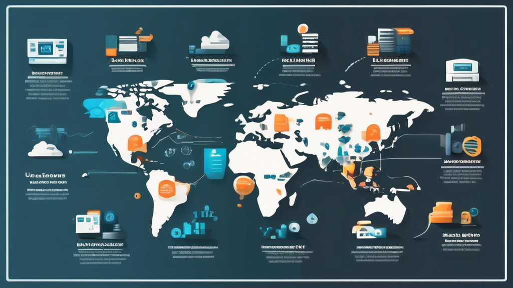 Create an infographic-style image that showcases the top free Usenet servers. The graphic should include a list of the best free Usenet servers with icons or logos representing each server. Additionally, include visual elements that highlight key features and limitations, such as speed, retention rates, and access restrictions. Use contrasting colors to clearly depict comparisons in a user-friendly manner.
