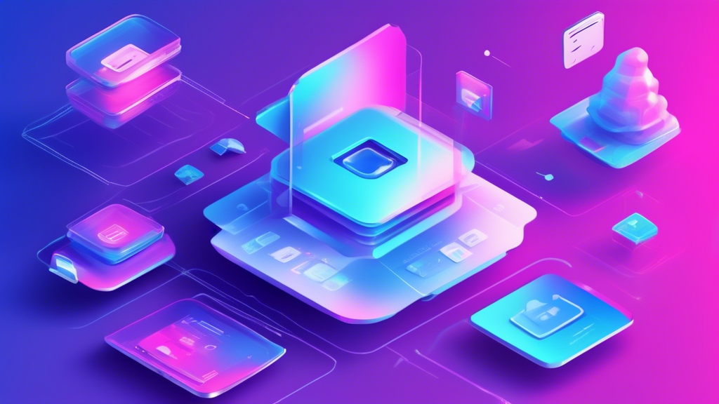 Create an image that showcases a futuristic, user-friendly interface of Dropbox, highlighting new features such as enhanced file sharing, real-time collaboration tools, and advanced security options. The interface should look sleek and modern, with clear icons and tooltips to explain each feature. The background can include a blend of vibrant colors and holographic effects to give a sense of innovation and technological advancement. Include happy, diverse users seamlessly interacting with the platform, showing how these new features improve their experience and solve common problems.