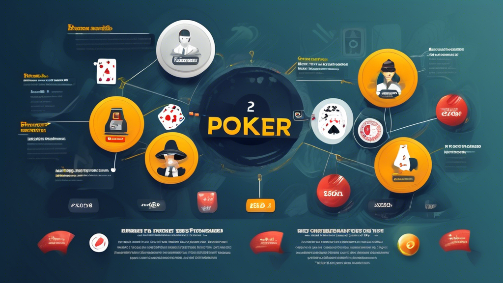 Create an eye-catching infographic that showcases a comprehensive review of the best online poker sites for 2023. The design should prominently feature notable poker platforms with visually appealing icons representing key features such as game variety, user interface, security, and bonuses. Include snippets of player testimonials and professional reviews to enhance credibility, and use a clear, organized layout for easy comparison. The overall color scheme should evoke a sense of excitement and professionalism in the world of online poker.