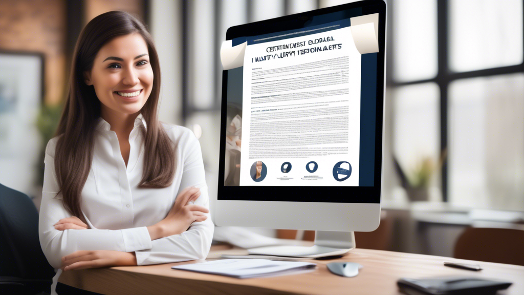Prompt: Create an image depicting the key factors to consider when evaluating local personal injury attorneys. The scene should show a detailed checklist that includes certifications, experience, past case success rates, and client testimonials. The setting can be an office desk with documents and a computer screen displaying a local bar association