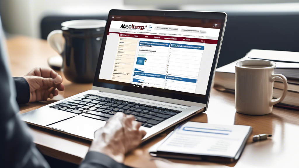 Create an image depicting a person using a laptop and smartphone, browsing through various online directories and resources to find a reputable auto injury attorney near them. The laptop screen shows a directory of top-rated attorneys with filters and reviews, while the phone displays a bar association