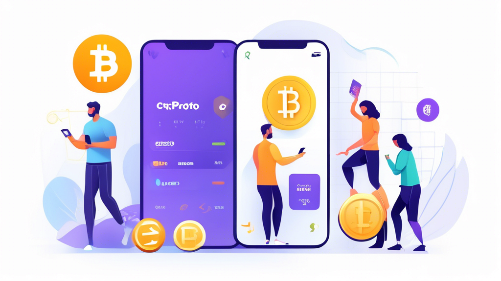 Create an image depicting the best crypto demo trading apps for 2023. Include recognizable logos and interface snapshots of eToro, Binance, and Coinbase. Showcase their unique features, educational tools, and user-friendly designs, emphasizing a modern and engaging layout. Use a clean, tech-savvy aesthetic that appeals to new traders seeking practical and accessible trading solutions.