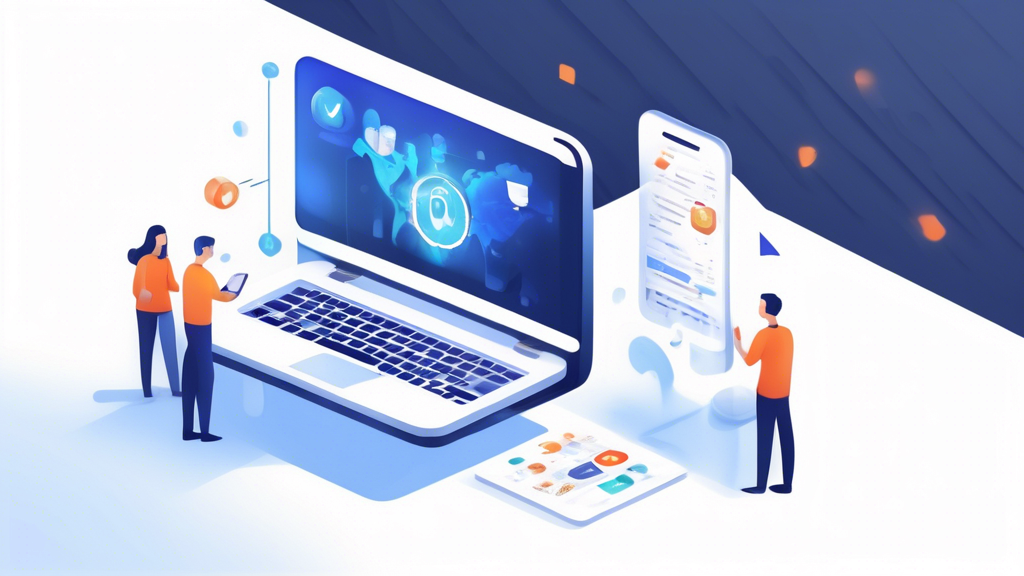 Create an image that shows a clean, modern computer or smartphone screen displaying the official website for Smart DNS Proxy VPN. The screen should highlight the Download section with a prominent Download Now button. Include visual elements like check marks next to system requirements, and graphical icons representing the different operating systems (Windows, macOS, Android, iOS). The background can feature an abstract representation of connectivity, like subtle glowing lines connecting different parts of the world map, to emphasize the global reach and security features of the VPN.