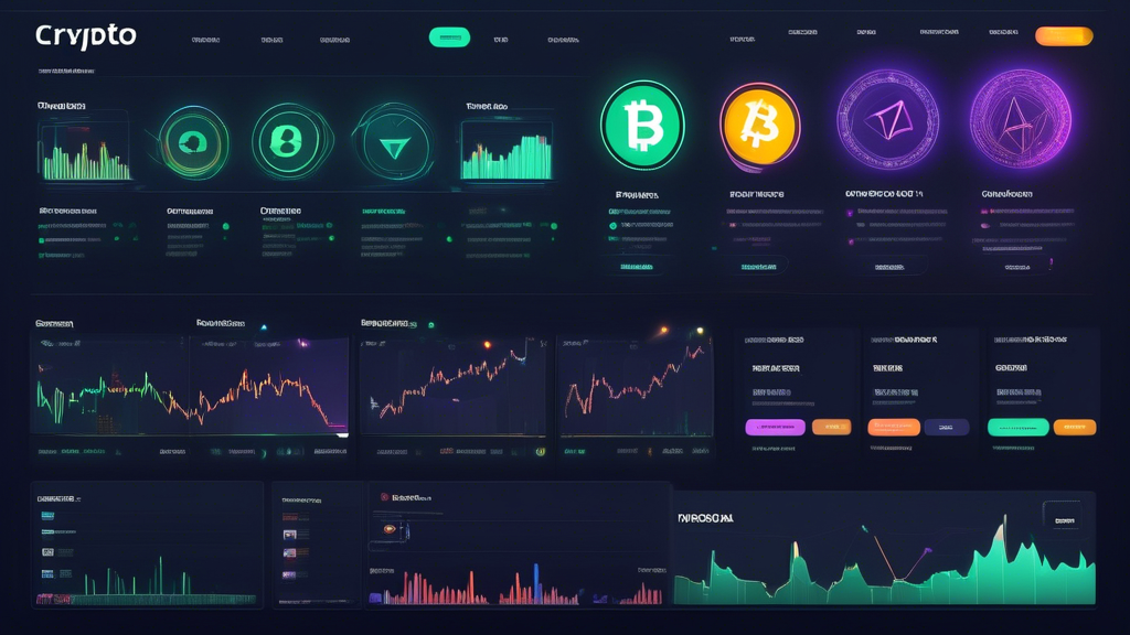 Create an image that showcases a diverse range of popular crypto trading sites, each represented by its unique interface on multiple devices such as laptops, tablets, and smartphones. Display a side-by-side comparison chart in the foreground, illustrating key aspects like fees, trading tools, and platform reliability with charts and icons that convey data comparison. The background should subtly feature symbols of various cryptocurrencies, symbolizing the broad compatibility of these platforms. Include visual cues for personalized choice, like avatars representing different user profiles with varying trading strategies and goals, emphasizing the user-centric approach in selecting the right platform.