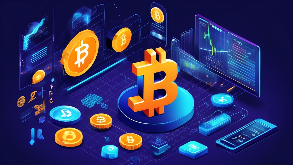Create an informative and engaging illustration that represents the essential strategies for successful cryptocurrency trading for beginners. The image should include visual elements depicting both fundamental and technical analysis, such as charts, graphs, and market trends. Incorporate symbols of risk management, like stop-loss orders and safety nets, along with icons that represent the process of developing a trading plan and setting realistic goals. Use a modern and vibrant color palette to convey the dynamic world of cryptocurrency trading, ensuring that it
