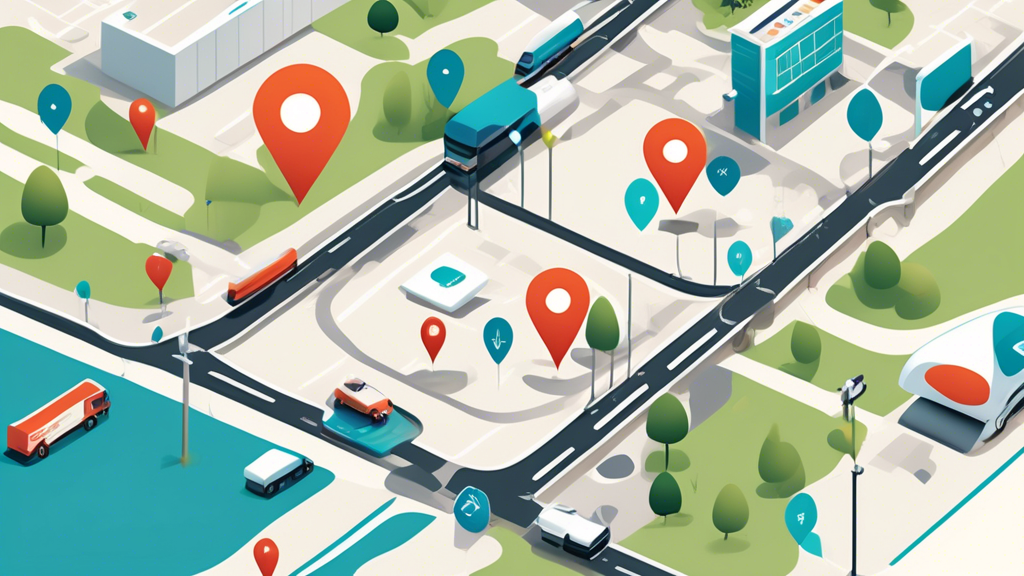 Create an image of a friendly and modern healthcare setting, showcasing a map with markers indicating nearby CDL DOT physical exam locations. Include a diverse group of commercial drivers using digital devices like smartphones and tablets, browsing directories or apps to locate the nearest clinics. Emphasize a sense of convenience and accessibility with visual elements like nearby transportation signs and a well-lit clinic with a walk-in sign. Use search terms in the scene like find CDL DOT physical exam near me and convenient location displayed on device screens. The overall mood should be informative, user-friendly, and reassuring.