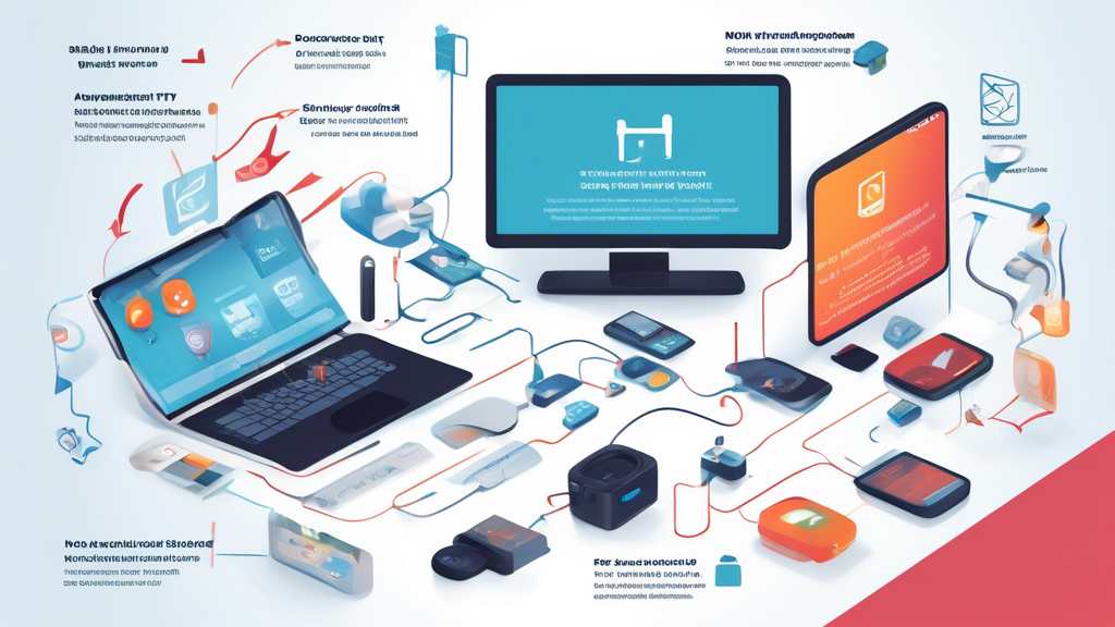Create an informative and visually engaging illustration depicting a step-by-step guide for setting up Nord Smart DNS on various devices. The image should include a clear layout featuring visuals of different devices (such as a laptop, smartphone, and smart TV) with arrows connecting them to simple setup instructions. Incorporate icons that represent tips for optimization and troubleshooting common issues, like a wrench for fixing problems and a speedometer for enhanced performance. Use a modern, tech-inspired background, and include the keyword Nord Smart DNS prominently in the design to highlight the topic.