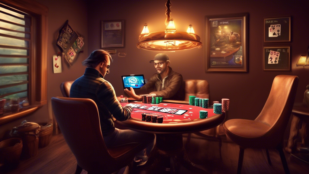 **DALL-E Prompt:** Create an engaging and visually appealing image that illustrates the concept of finding the best free poker games online. Include visuals of a person using a laptop or smartphone to play poker in a cozy home setting, surrounded by symbols of popular poker games like Texas Hold