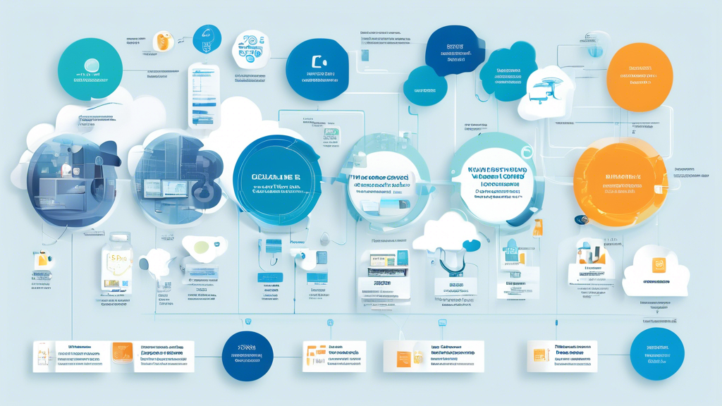 **DALL-E Prompt:**

An infographic showcasing practical applications of VMware Cloud across various industries. The image features diverse business environments such as healthcare, finance, and technology, with elements like cloud servers, virtual machines, and integrated IT systems. Each sector has a brief description of successful implementations of VMware Cloud, emphasizing scalability, efficiency, and innovation. Include futuristic trends in cloud technology, illustrated through dynamic graphics and icons. Use a modern and professional color palette, with clear visuals and bold typography to highlight key points.