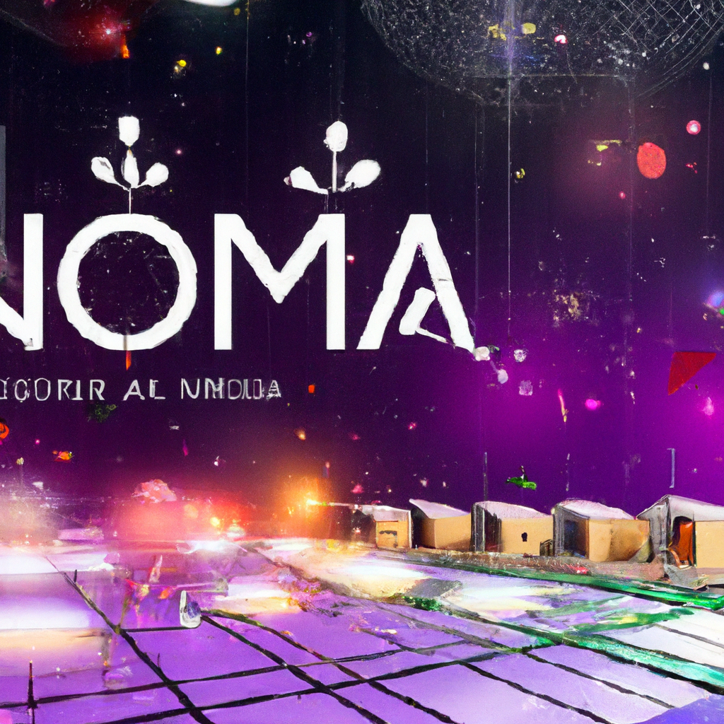 Create an image showcasing a vibrant Christmas market set in the futuristic cityscape of Neom. The scene should blend traditional holiday elements with a modern twist, featuring food stalls offering an array of international and local festive dishes presented with avant-garde gastronomy techniques. Include chefs preparing dishes with robotic assistance, blending classic Christmas aromas with innovative culinary presentation. Portray a lively atmosphere filled with cultural performances and community activities, with people from diverse backgrounds enjoying the festivities under beautifully lit, architecturally stunning structures characteristic of Neom. Use bright and colorful lighting to highlight the fusion of tradition and modernity.