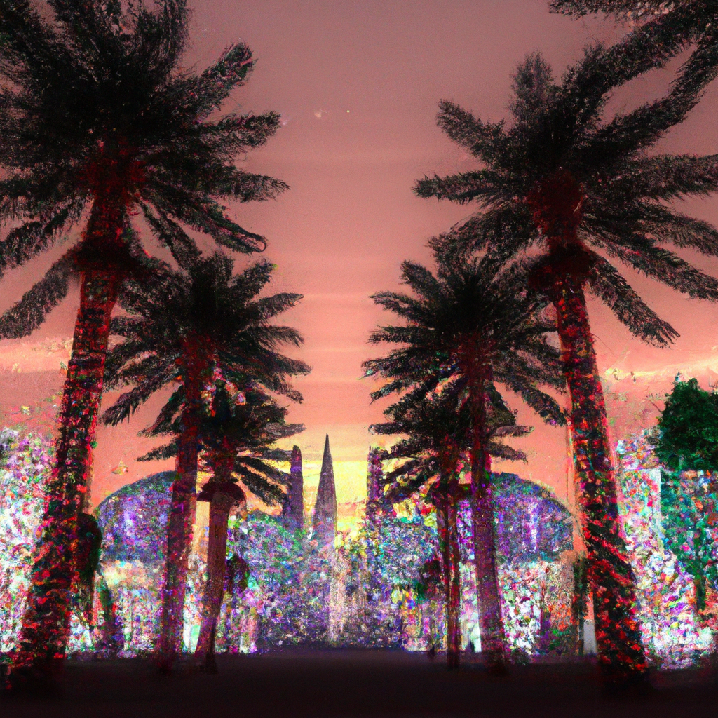 Create an image depicting a futuristic Christmas celebration in the city of Neom, showcasing its commitment to sustainability and smart technology. The scene features eco-friendly decorations adorned with energy-efficient lighting, seamlessly integrated into the advanced urban landscape. Illustrate how AI and IoT technologies are utilized to create an interactive and immersive Christmas environment, with smart displays and holographic festivities enhancing the celebratory atmosphere. The focus is on the harmonious blend of cutting-edge technology and eco-conscious practices, embodying Neom