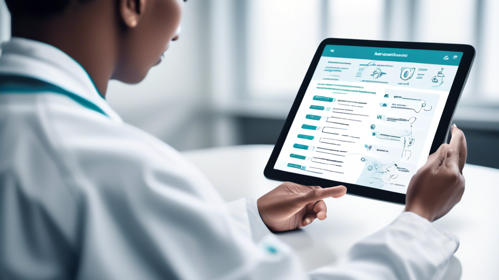 An image of a person thoughtfully examining a digital checklist on a tablet, representing factors to consider when choosing a 7D physical exam location. The checklist includes icons and notes for accessibility, availability of appointments, reputation of medical staff, facility reviews, and cost. The background features a blend of diverse healthcare facilities, subtly illustrating choice and location convenience, with a focus on a warm, inviting color palette to convey a sense of reliability and warmth in healthcare decisions. Include diverse characters and urban settings to show inclusivity and reach.