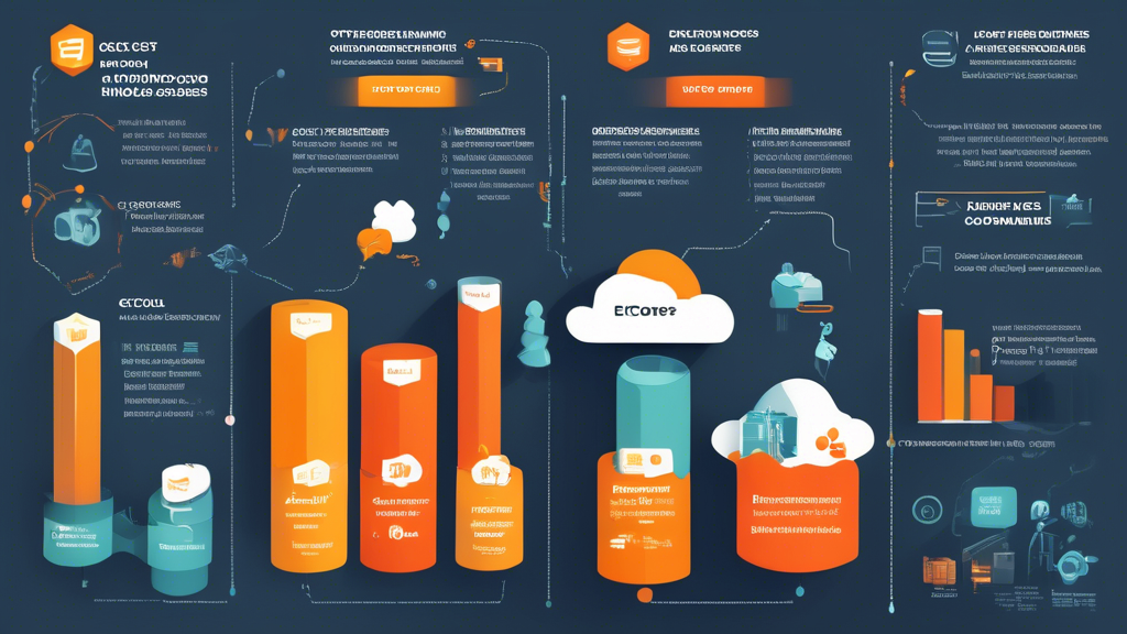 Create an image depicting a beginner-friendly infographic on optimizing EC2 costs. The infographic should visually illustrate key strategies such as selecting the right instance types, using AWS Cost Management tools, and tips for cost reduction. Include icons or illustrations that represent cloud computing, cost savings, and resource management. The color scheme should be vibrant and appealing to attract beginners, with clear labels and bullet points for easy understanding.