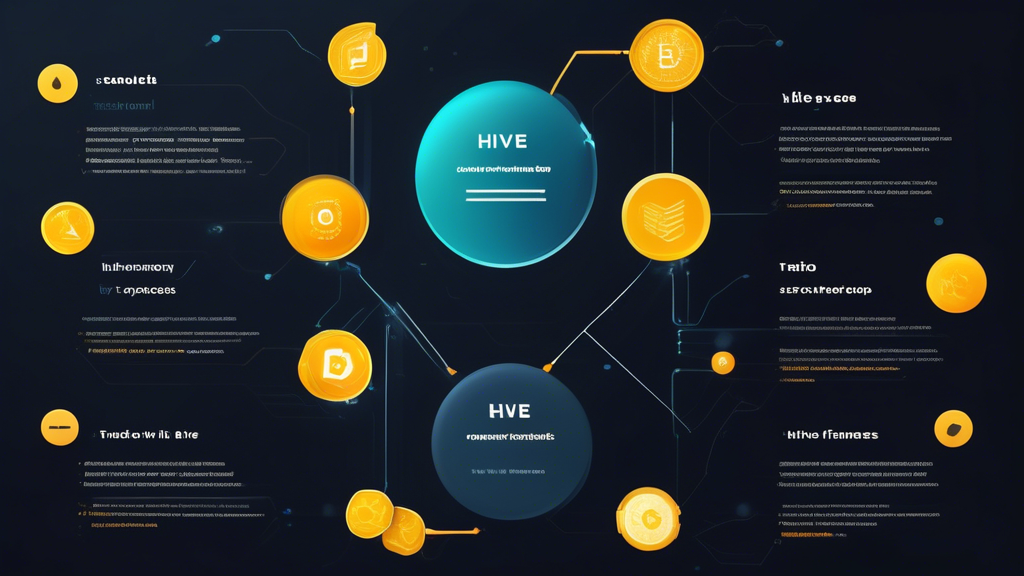 Create an image of a beginner-friendly tutorial scene that visually represents the journey of getting started with Hive Finance Crypto. The image should feature a digital interface showing step-by-step instructions for setting up a Hive Finance Crypto wallet, with highlighted sections guiding the user through each process. Include visual elements that demonstrate purchasing and trading cryptocurrencies, such as charts, coins, and exchange platforms. Add a subtle layer of security symbols, like locks and shields, to convey the importance of protecting investments. Use a vibrant color palette with elements of modern technology to capture the essence of digital finance innovation.