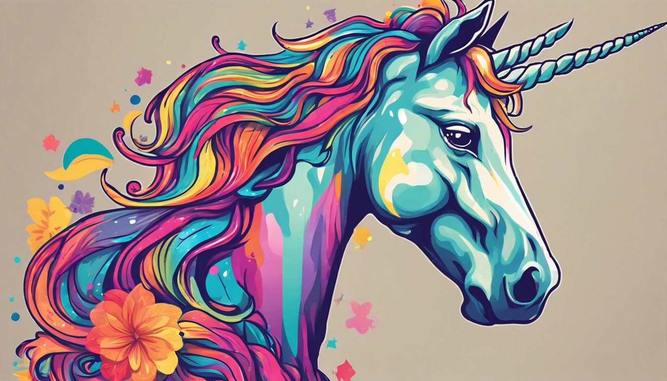 Unleash Your Imagination with Vibrant Rainbow Unicorn Print Designs