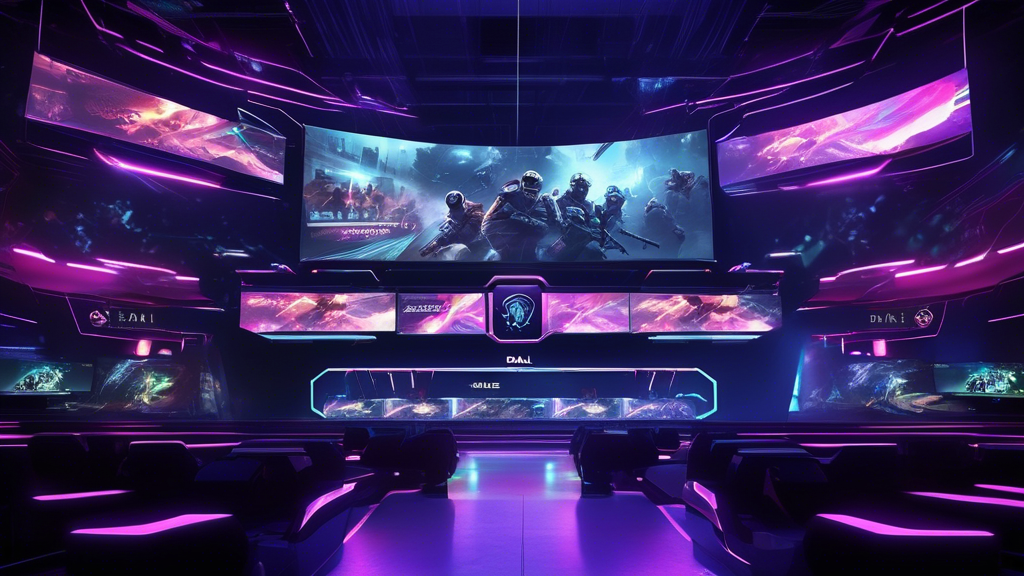 **DALL-E Prompt:** A futuristic esports arena featuring a CS:GO match in progress, with advanced technology like holographic displays, augmented reality elements, and immersive fan engagement experiences. Players are intensely focused on their screens, surrounded by cheering fans in an electrifying atmosphere. Include visual elements that signify current trends in esports, such as customizable player avatars and innovative gameplay mechanics. Showcase a vibrant, high-tech environment that embodies the future of esports and CS:GO, capturing the excitement and evolution of competitive gaming.