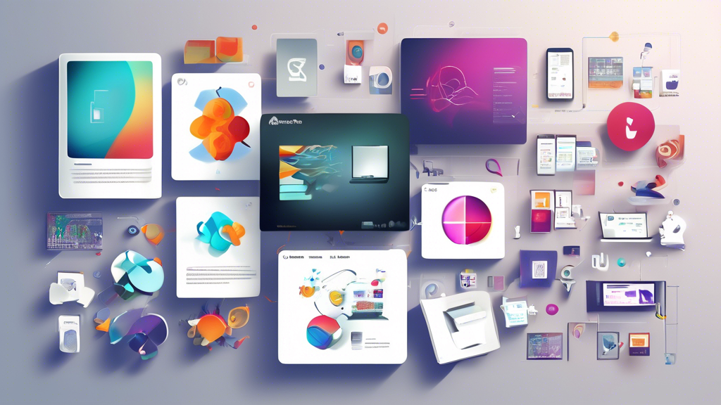 Create an image that visually represents effective techniques for enhancing workflows in Adobe Creative software. Include elements such as customizable user interface layouts, a variety of templates and presets, and a digital workspace showcasing seamless collaboration through Adobe Creative Cloud. The scene should convey a sense of productivity and creativity, illustrating how users can tailor their experience to improve efficiency.