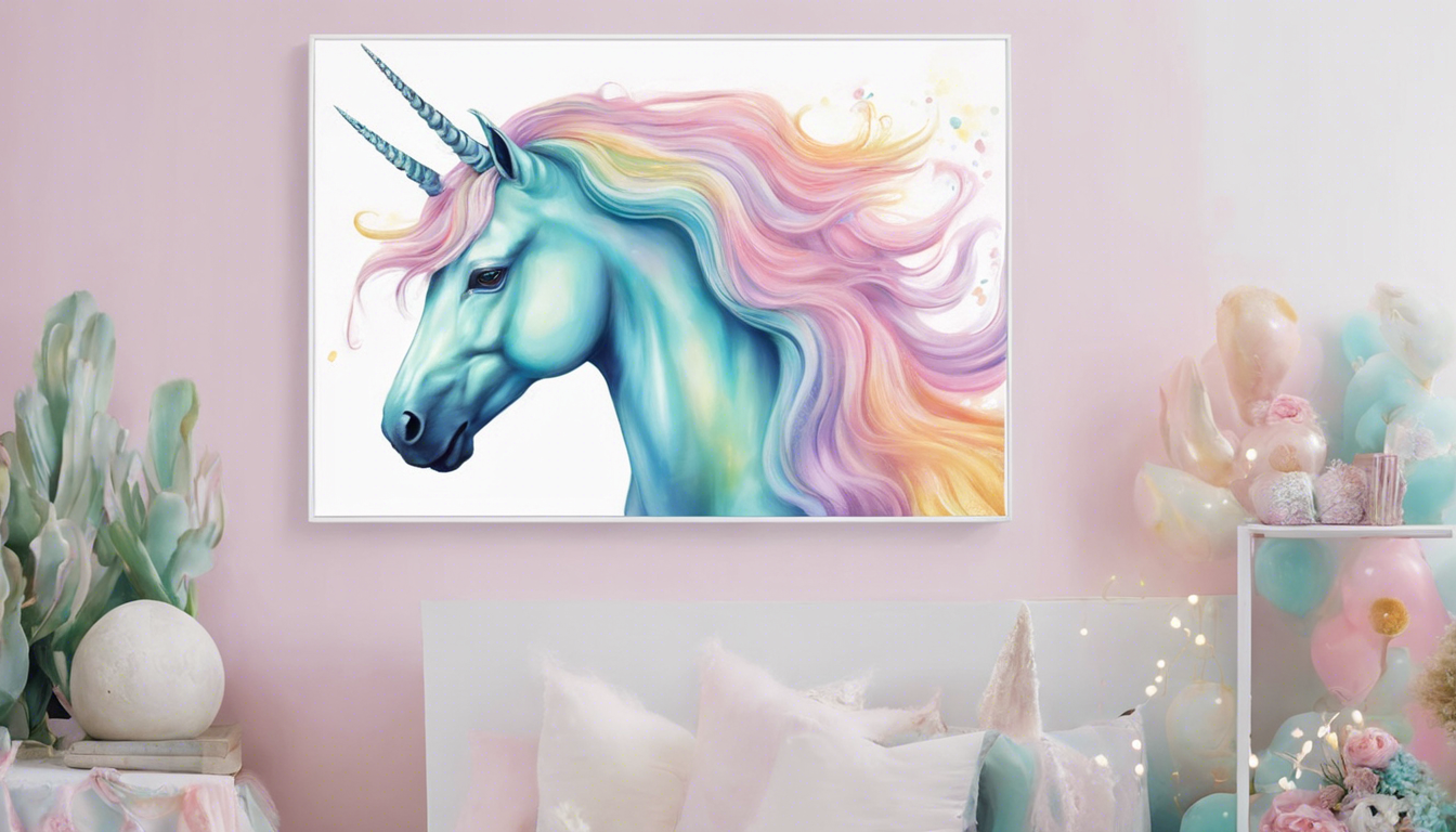 Transform Your Space with Enchanting Pastel Unicorn Wall Art