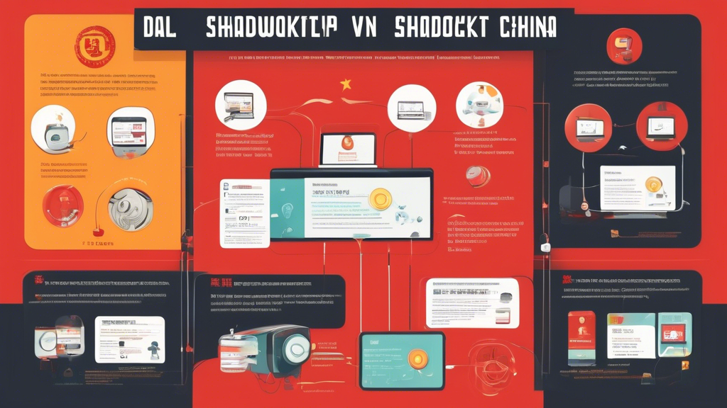 **DALL-E Prompt:** An informative and visually clear infographic illustrating the step-by-step guide to setting up Shadowrocket VPN in China. The infographic should include sections for prerequisites like device compatibility, downloading the app, configuration settings, and connecting to servers. Incorporate visuals of mobile devices, server connections, and troubleshooting tips, with a color palette that emphasizes technology and security. The overall design should be engaging and easy to understand, aimed at internet users in China seeking VPN solutions.