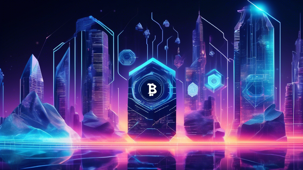 Create an image showcasing a futuristic digital landscape featuring a collection of the best and most trustworthy cryptocurrency investment platforms of 2023. Each platform is represented by a distinctive, glowing logo that highlights its unique offerings. The scene is set against a sleek, modern background with elements symbolizing security, transparency, and innovation, such as digital locks, transparent servers, and holographic graphs. The overall atmosphere conveys a sense of trustworthiness and advanced technology, inviting viewers to explore the opportunities and benefits of investing in these leading crypto platforms.