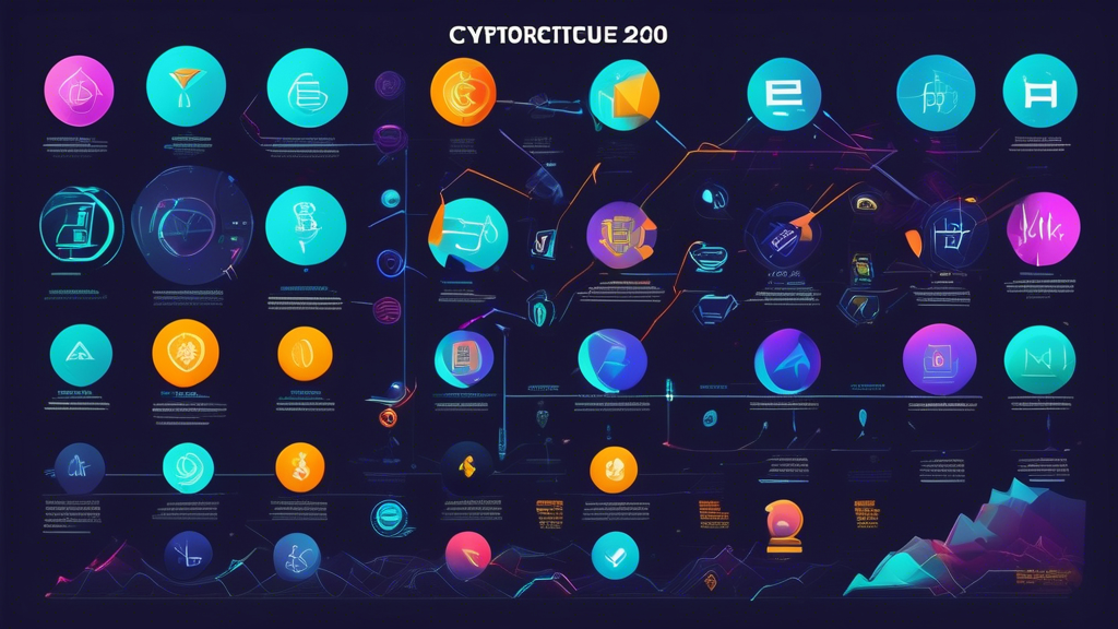 **DALL-E Prompt:** Create an illustrative infographic that visually represents an in-depth analysis of the top 5 cryptocurrencies to invest in for 2024. Include sections for each crypto, with engaging icons and graphics highlighting their market position, innovations, risk assessments, regulatory environments, and user engagement. Use a modern, tech-inspired design with vibrant colors and futuristic elements that capture the essence of cryptocurrency investment. Incorporate labels and brief descriptions for each crypto to convey their unique features and future potential effectively.