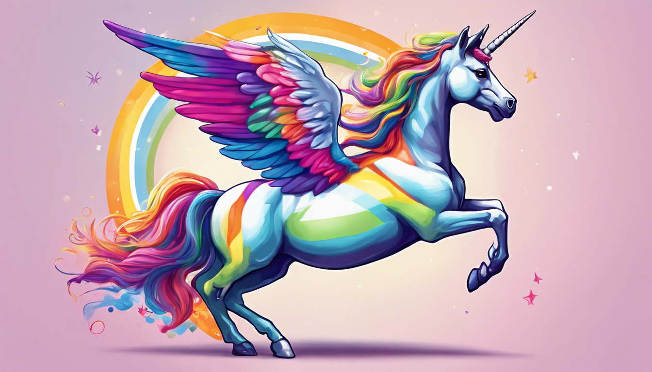 Famous Unicorns with Rainbow Wings in Popular Culture