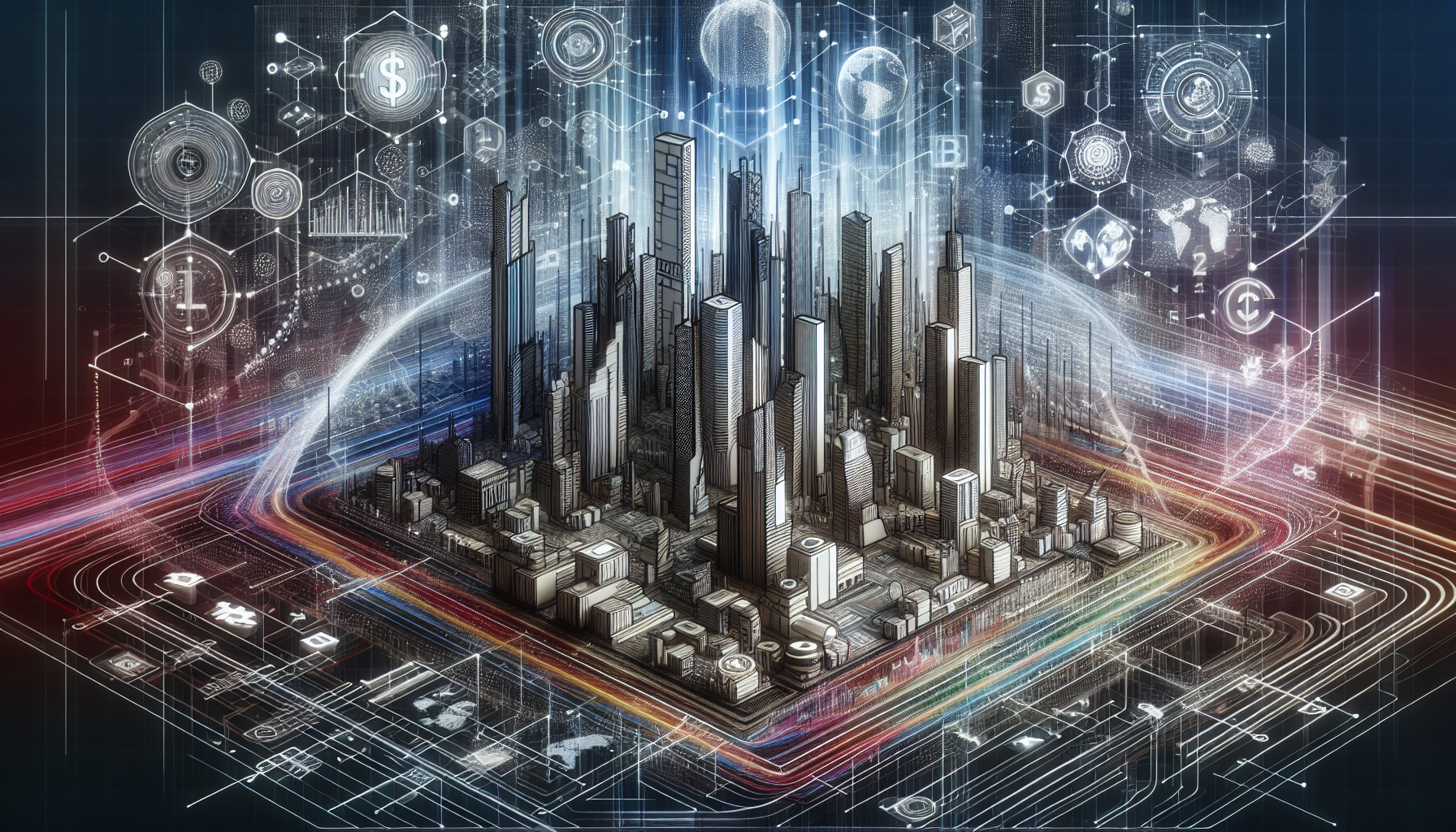 Prompt for DALL-E: An imaginative visualization of Okex Exchange