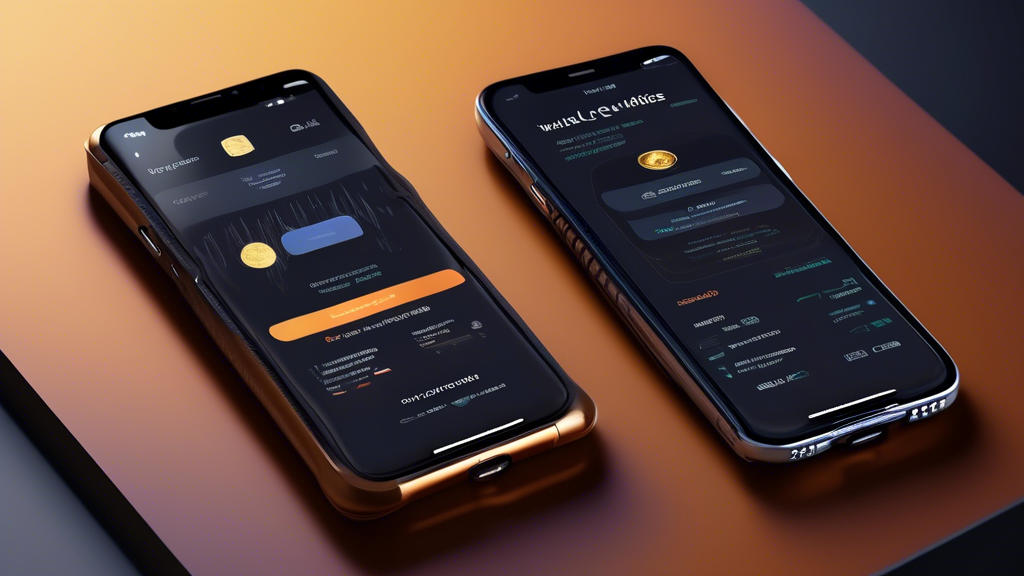 Create an image showcasing a side-by-side comparison of three popular hard wallet crypto devices, each with distinct design and features. Each hard wallet should be placed on a visually appealing background that clearly highlights their differences. Include infographic-style labels for each device, detailing aspects such as ease of use, compatibility with various cryptocurrencies, security features, and pricing. The overall aesthetic should be sleek and tech-inspired, conveying a sense of innovation and advanced crypto security.