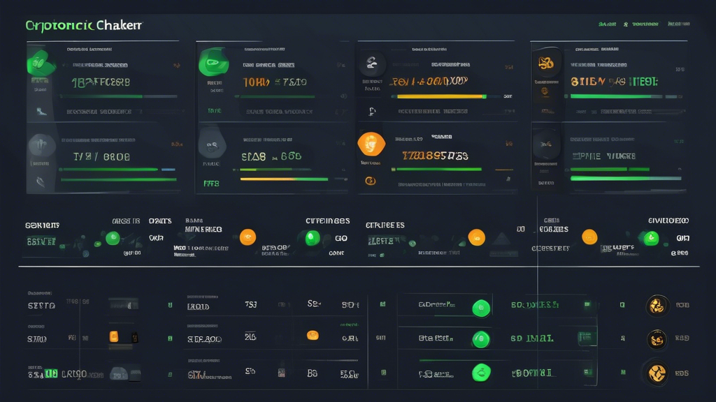 Create an image that showcases a detailed comparison chart of the top cryptocurrency brokers in the market. The chart should include distinct sections highlighting key features such as fees, services, account types, and cryptocurrency availability. Include user ratings and reviews in the design to add depth to the evaluation. The chart should have a clean, professional look with visually appealing graphics to effectively communicate the differences among brokers. Include icons representing cryptocurrencies and digital finance tools around the chart to emphasize the theme of cryptocurrency trading.