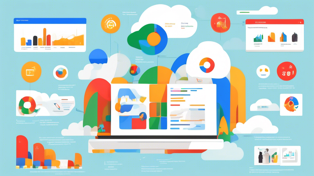 Prompt: Create an infographic showcasing the opportunities for businesses on the Google Platform. Include elements such as effective marketing strategies using Google tools, case studies of successful businesses leveraging the platform, and illustrations of how Google services can be integrated into existing business models. Use a modern, tech-inspired design with vibrant colors and clear icons representing various Google services like Ads, Analytics, and Cloud.