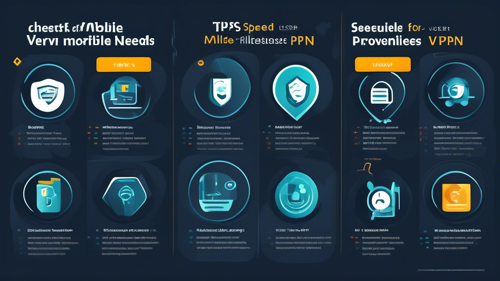 Create an informative infographic that visually represents tips for choosing the best Mobile VPN for users