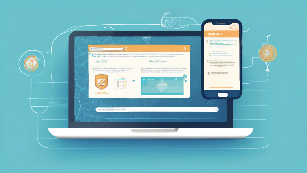 **DALL-E Prompt:** An illustrated guide showcasing the configuration process for a Smart DNS VPN on a laptop and mobile device. The image should depict step-by-step instructions, including a user interface with settings for optimal privacy and security, like toggles for encryption and a region selection dropdown. Include visual elements that represent online privacy, such as a shield, padlock, or a person browsing safely on the internet. The background should convey a digital theme, with abstract patterns symbolizing data protection.